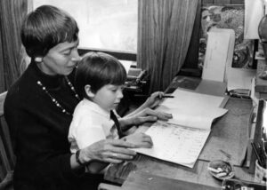 Ursula K. Le Guin with her son Theodore, 1969. Courtesy of The Oregonian.